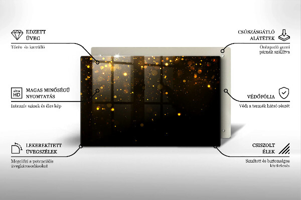 Protector placa inducción Brillo dorado