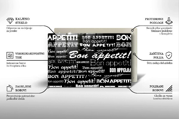 Cubre vitrocerámica Subtítulos de cocina bon appetit