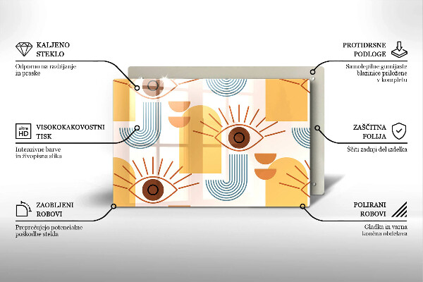 Cubre vitrocerámica Patrón de ojos boho
