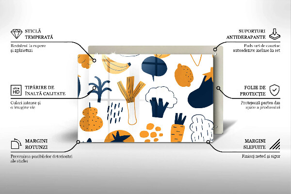 Cubre vitrocerámica Ilustración de comida