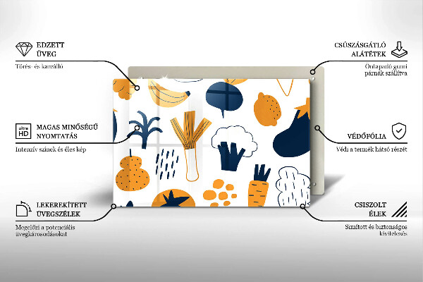 Cubre vitrocerámica Ilustración de comida