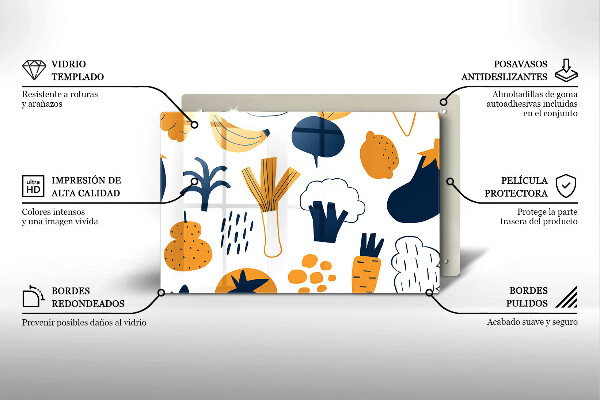 Cubre vitrocerámica Ilustración de comida