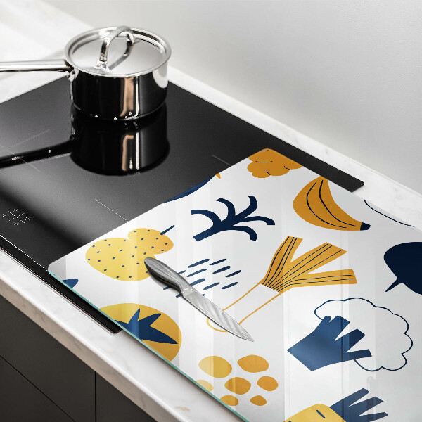 Cubre vitrocerámica Ilustración de comida