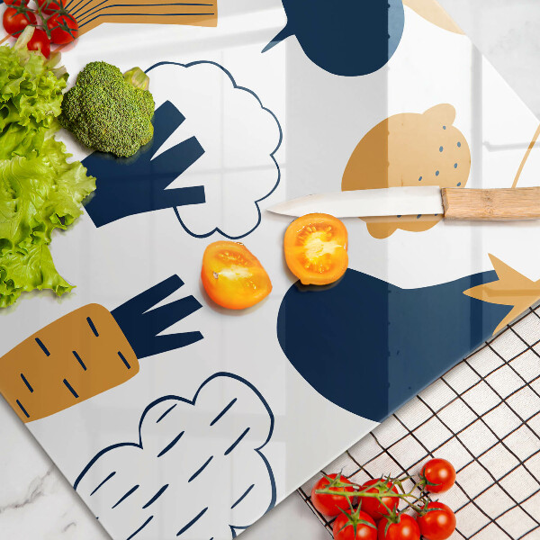 Cubre vitrocerámica Ilustración de comida