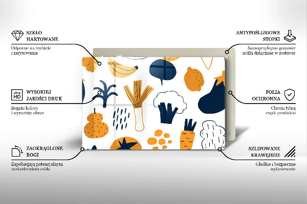 Cubre vitrocerámica Ilustración de comida