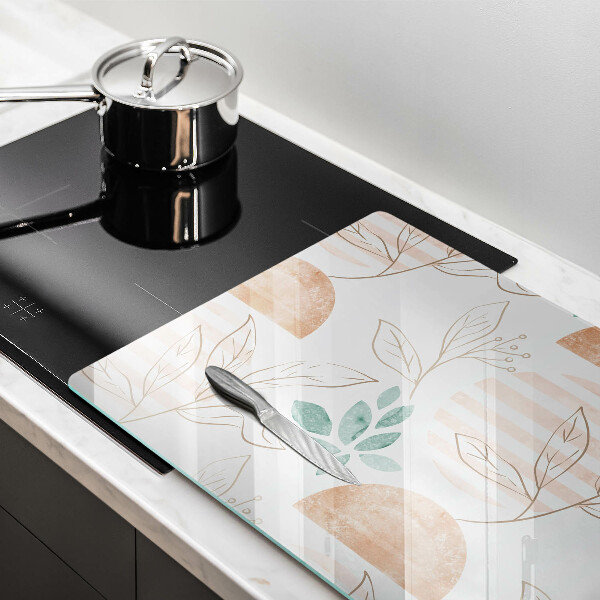 Cubre vitrocerámica Patrón de hojas boho
