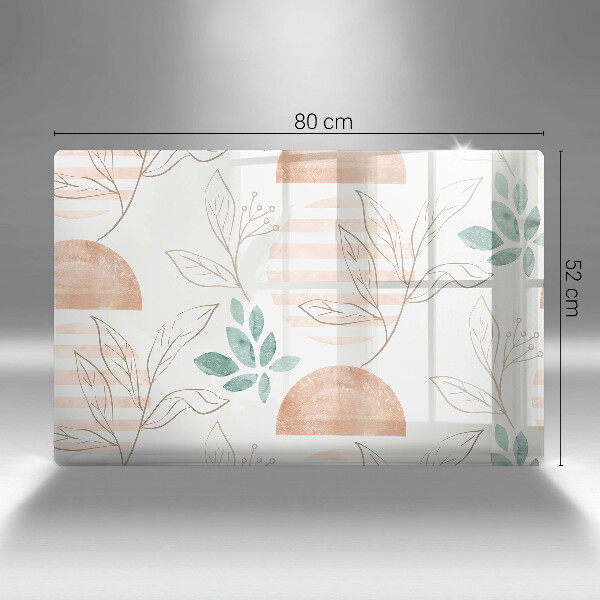 Cubre vitrocerámica Patrón de hojas boho