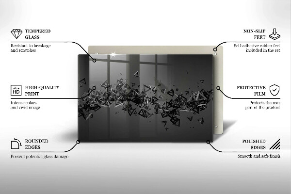 Cubre vitrocerámica Formas abstractas 3d