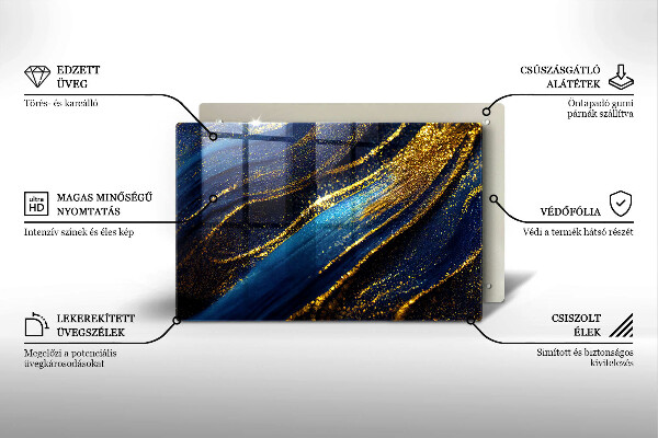 Cubre encimera Abstracción azul marino