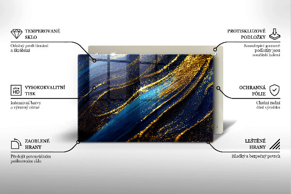 Cubre encimera Abstracción azul marino