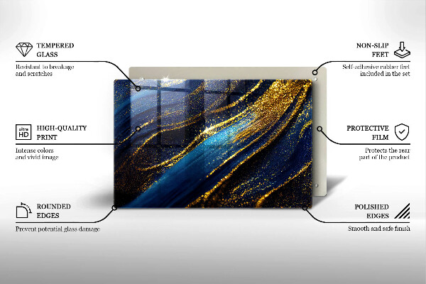 Cubre encimera Abstracción azul marino