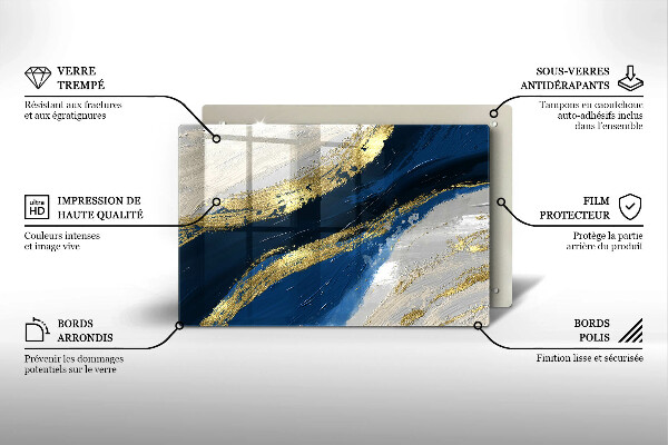 Cubre encimera Textura con oro