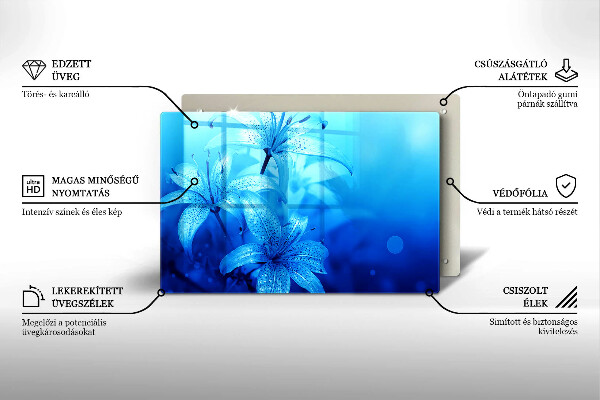 Cubre encimera Flores azules