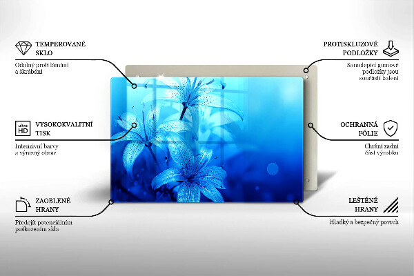 Cubre encimera Flores azules