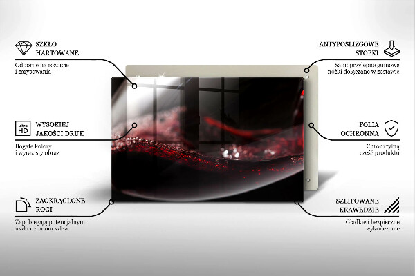 Cubre encimera Vino tinto en una copa