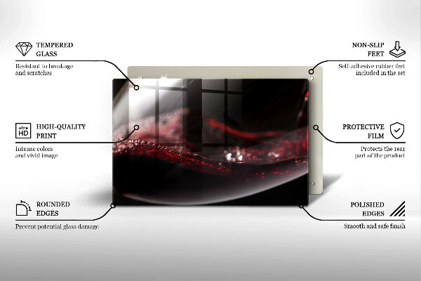 Cubre encimera Vino tinto en una copa