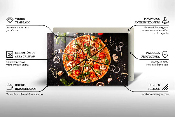 Cubre encimera Pizza con champiñones