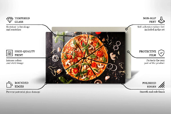 Cubre encimera Pizza con champiñones