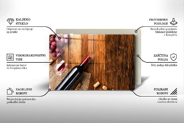 Cubre encimera Una botella de vino tinto