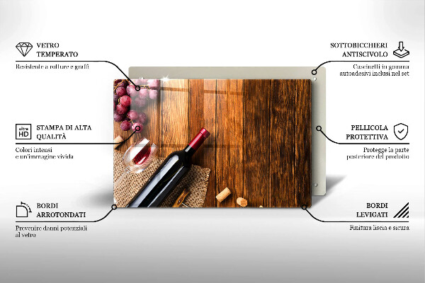 Cubre encimera Una botella de vino tinto