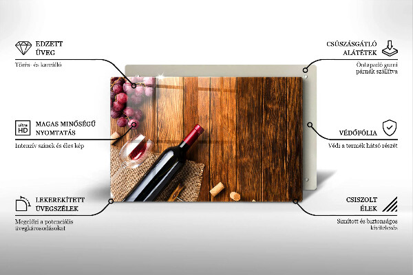 Cubre encimera Una botella de vino tinto