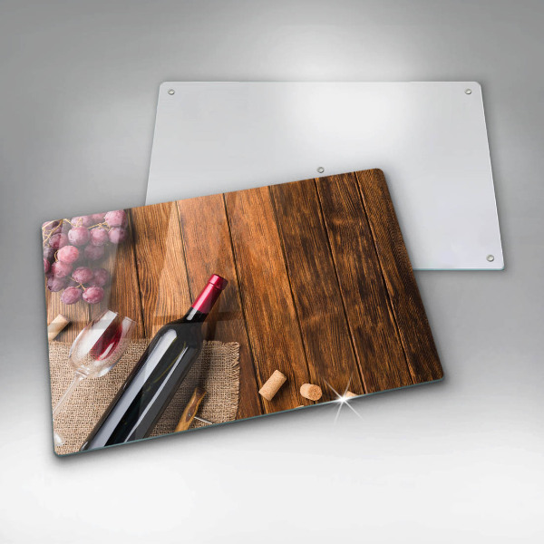 Cubre encimera Una botella de vino tinto