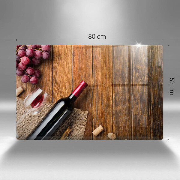 Cubre encimera Una botella de vino tinto