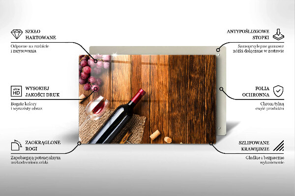 Cubre encimera Una botella de vino tinto