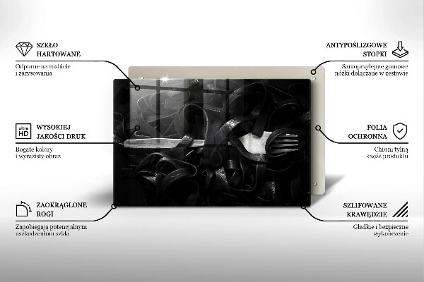 Cubre encimera Pasta negra de tallarines