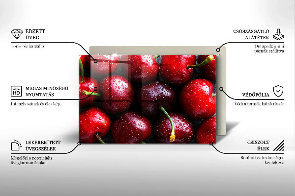 Cubre encimera Primer plano de cerezas