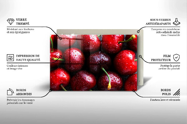 Cubre encimera Primer plano de cerezas