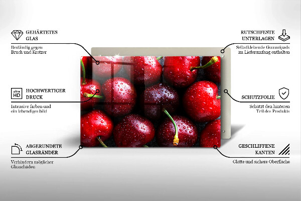 Cubre encimera Primer plano de cerezas