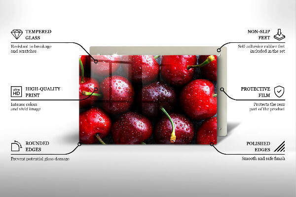 Cubre encimera Primer plano de cerezas