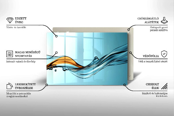 Cubre encimera Agua sobre un fondo azul