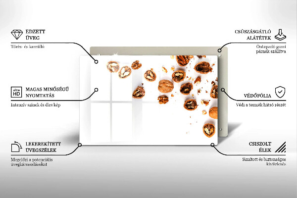 Cubre encimera Nueces sobre un fondo blanco
