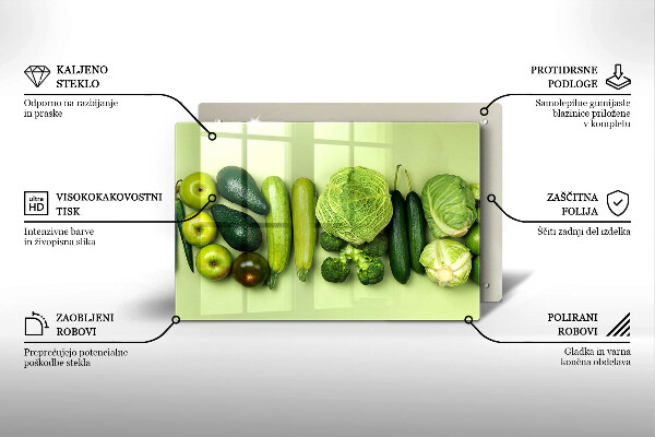 Cubre encimera Frutas y verduras verdes