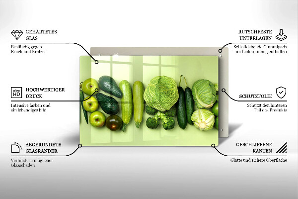 Cubre encimera Frutas y verduras verdes