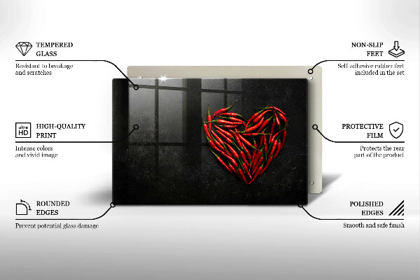 Cubre vitrocerámica Corazón de ají