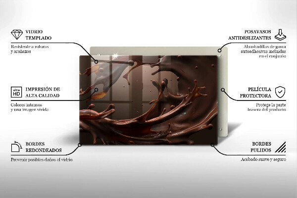 Protector placa inducción Chocolate liquido