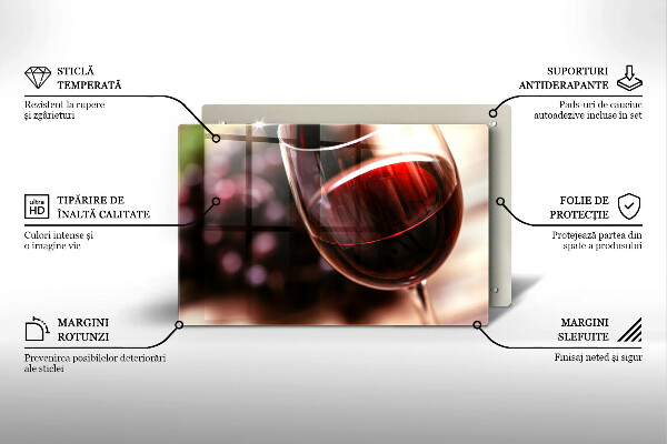 Protector placa inducción Una copa de vino tinto