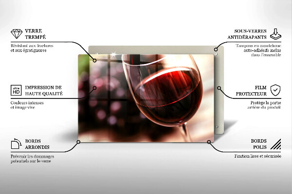 Protector placa inducción Una copa de vino tinto