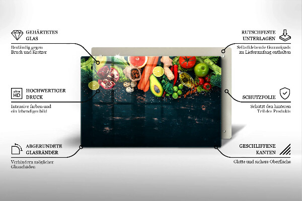 Cubre vitrocerámica Frutas y vegetales