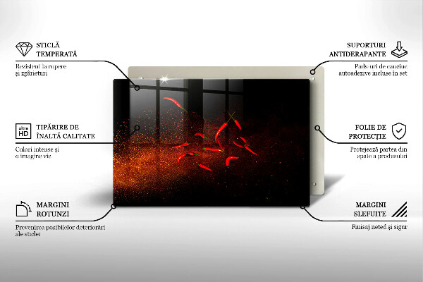 Cubre vitrocerámica Pimientos picantes