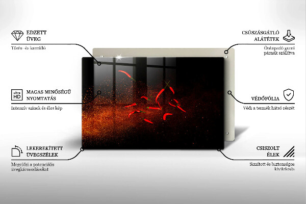 Cubre vitrocerámica Pimientos picantes