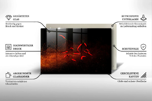 Cubre vitrocerámica Pimientos picantes