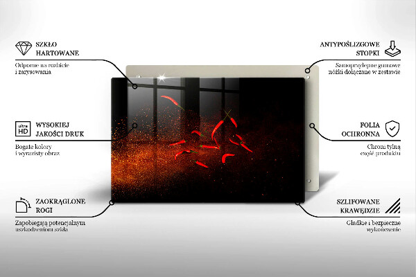 Cubre vitrocerámica Pimientos picantes