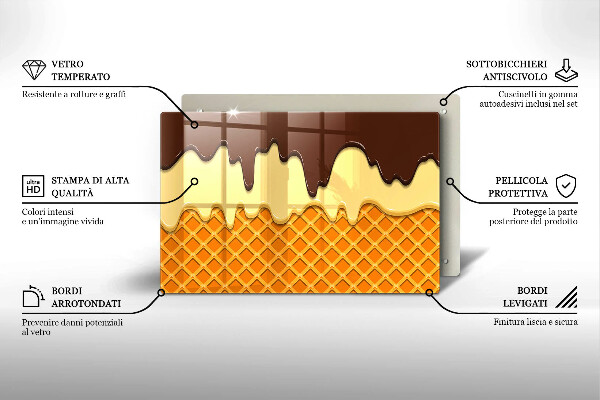 Cubre vitrocerámica Ilustración de cono de helado