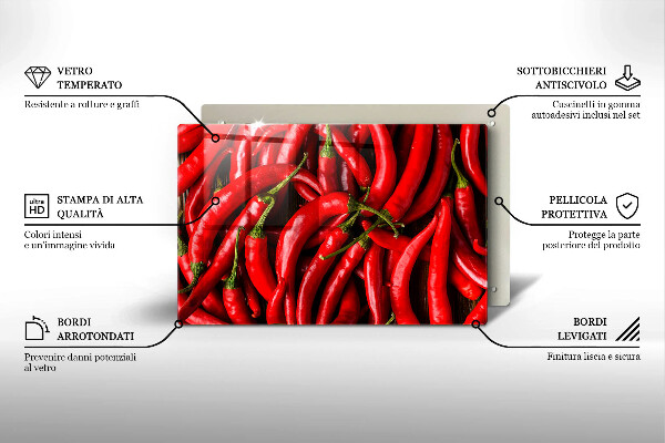 Cubre encimera Pimientos picantes