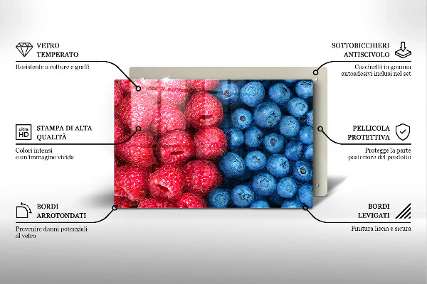 Cubre encimera Frutas de frambuesa y arándanos