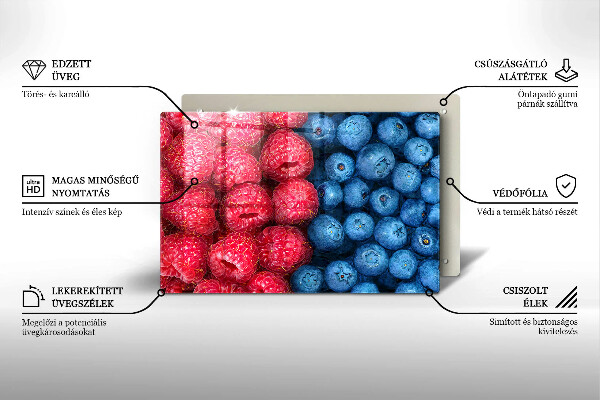Cubre encimera Frutas de frambuesa y arándanos